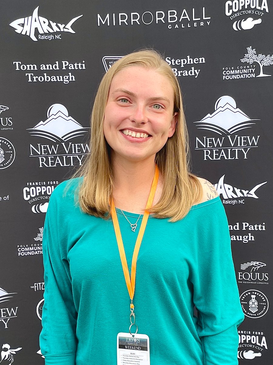 Payton at a film festival step-and-repeat