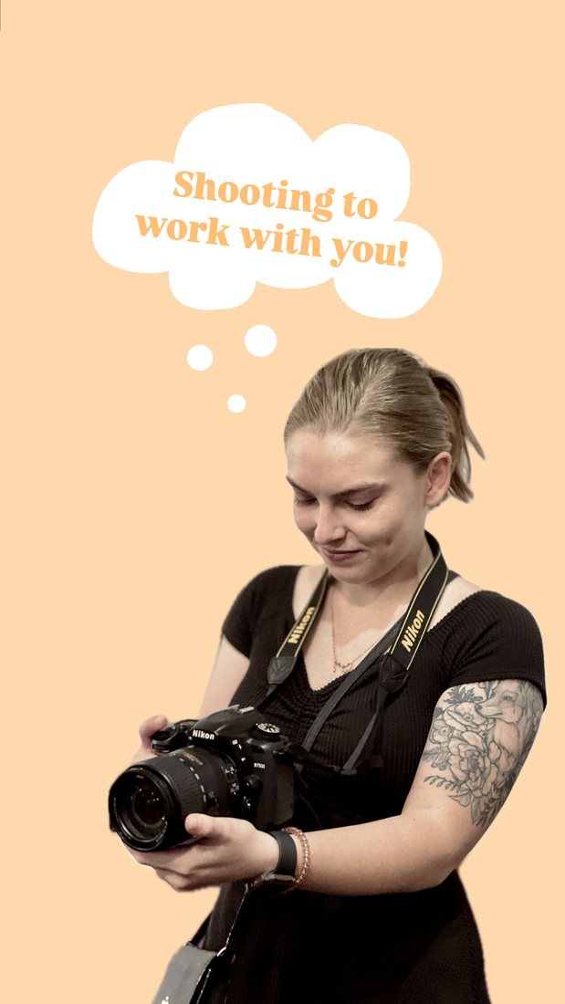 Payton with her camera: shooting to work with you!