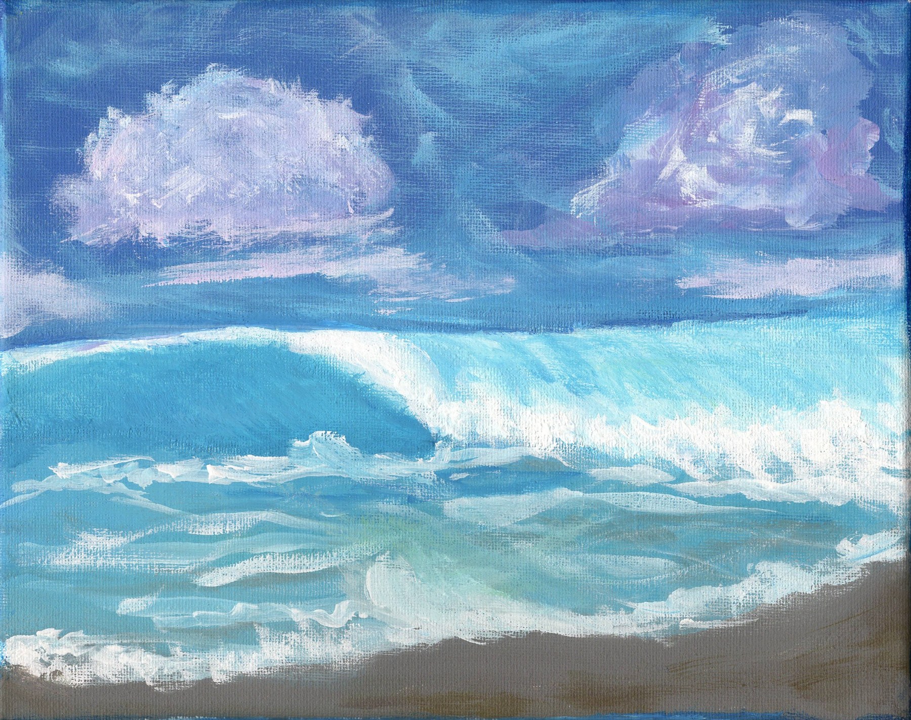 Swirling Seas, acrylic painting by Payton Hood